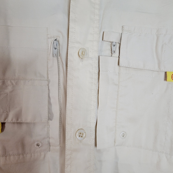 Mens Crewtech Fishing Hiking Vented Long Sleeve button front SPF 40 Size Med - Picture 8 of 15